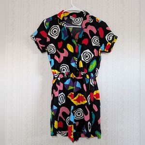 Stranger Things x Netflix Romper Women's Size XL Eleven 80s Multicolor